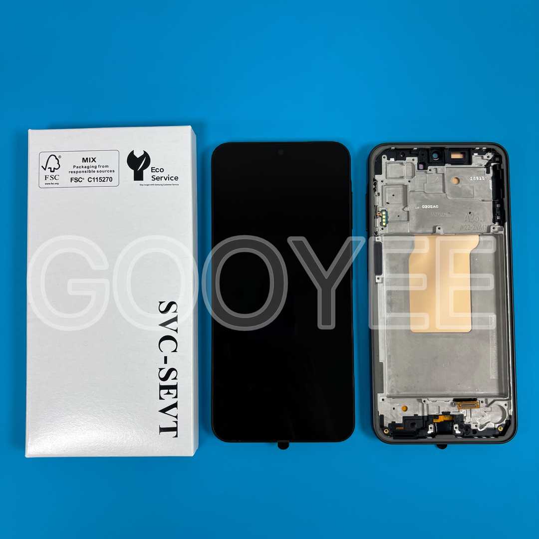LCD DISPLAY FOR SAMSUNG A266 GALAXY A26 5G BLACK WITH FRAME OLED