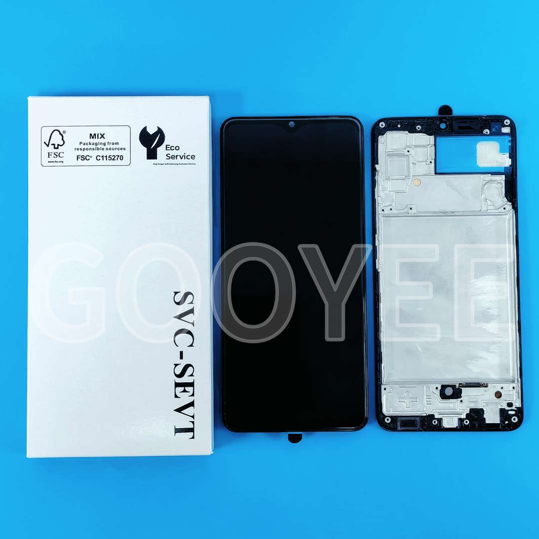 LCD DISPLAY FOR SAMSUNG A325 GALAXY A32 4G BLACK WITH FRAME OLED