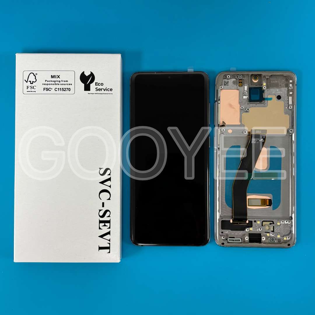 LCD DISPLAY FOR SAMSUNG G980 GALAXY S20 BLACK WITH FRAME OLED
