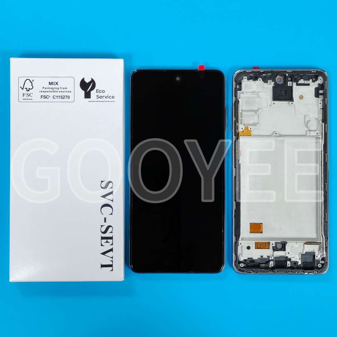 LCD DISPLAY FOR SAMSUNG A725 GALAXY A72 4G BLACK WITH FRAME OLED