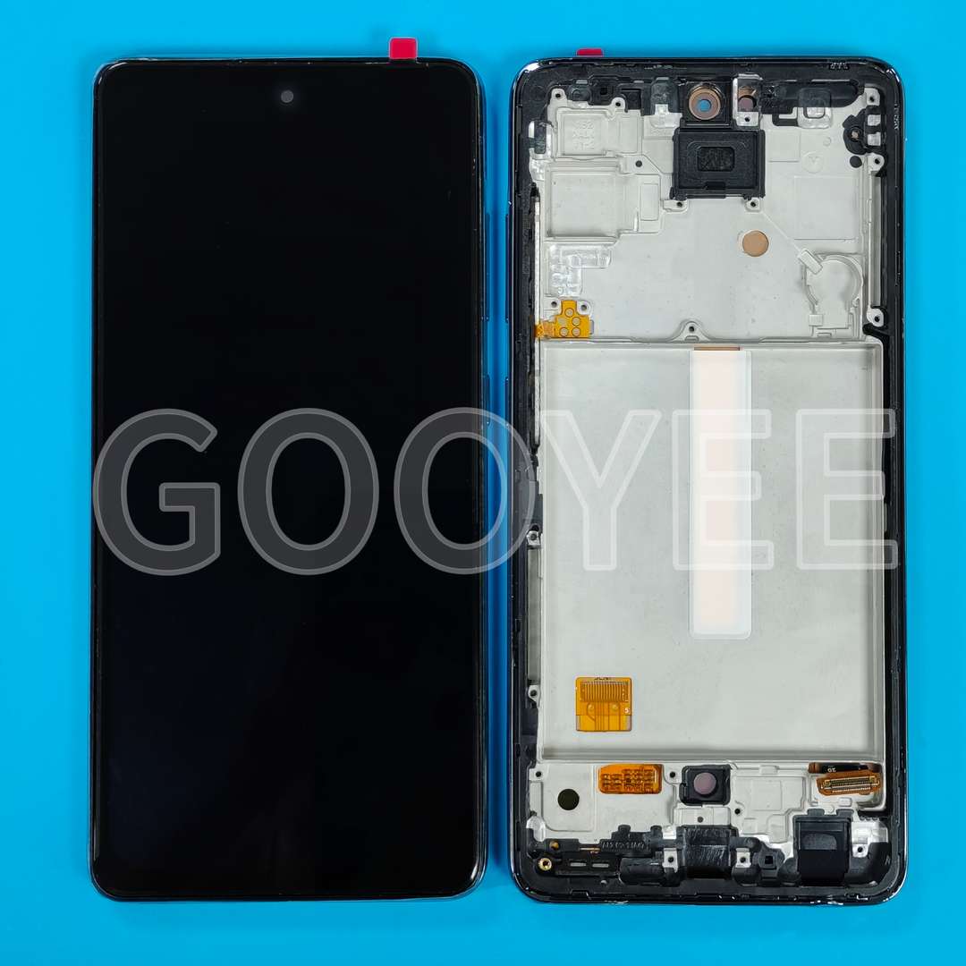 LCD DISPLAY FOR SAMSUNG A525 GALAXY A52 BLACK WITH FRAME OLED