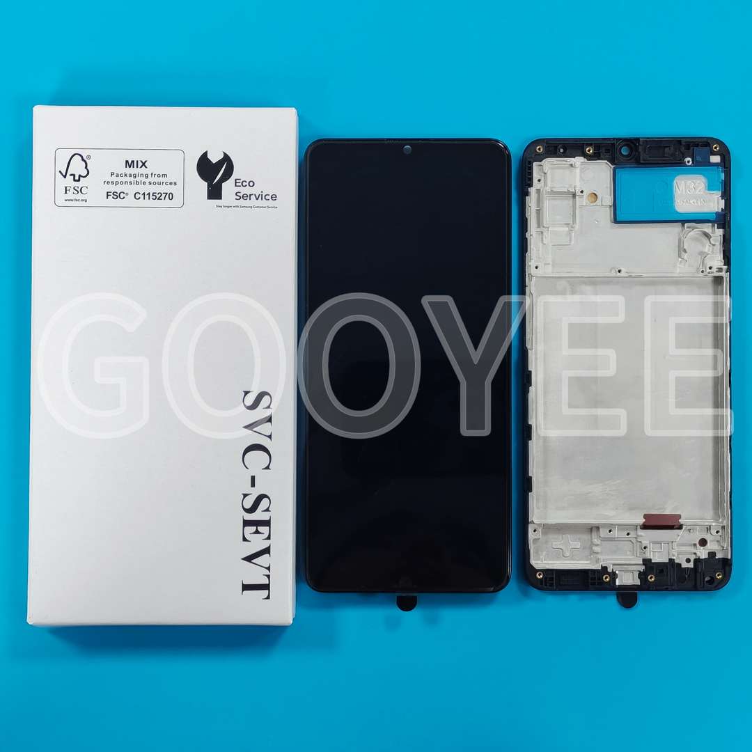 LCD DISPLAY FOR SAMSUNG M32 GALAXY M325 BLACK WITH FRAME OLED
