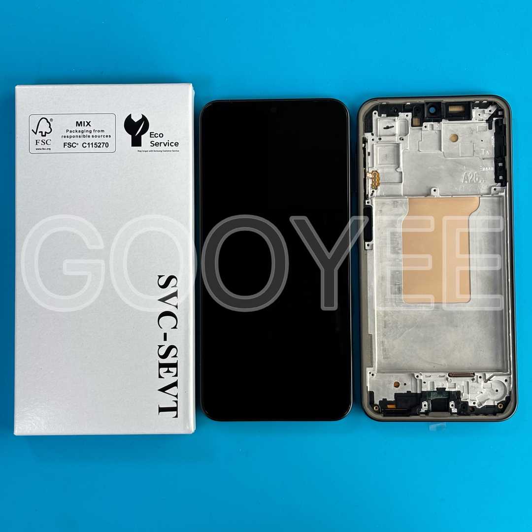 LCD DISPLAY FOR SAMSUNG A266 GALAXY A26 5G BLACK WITH FRAME INCELL