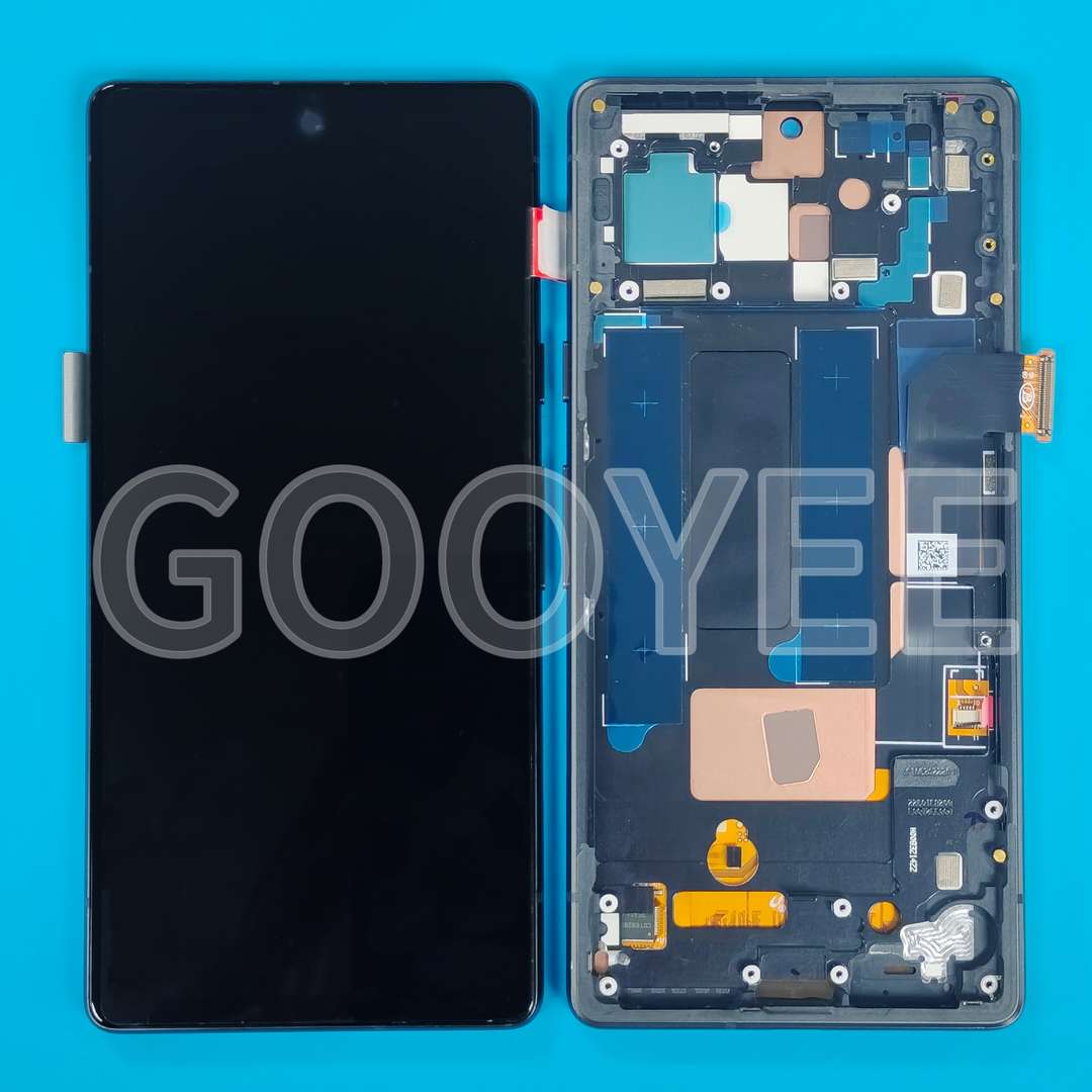 LCD DISPLAY FOR GOOGLE PIXEL 7A BLACK WITH FRAME OLED