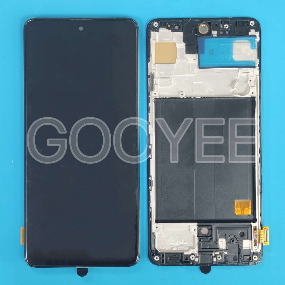 LCD DISPLAY FOR SAMSUNG A51 GALAXY A515 BLACK OLED WITH FRAME