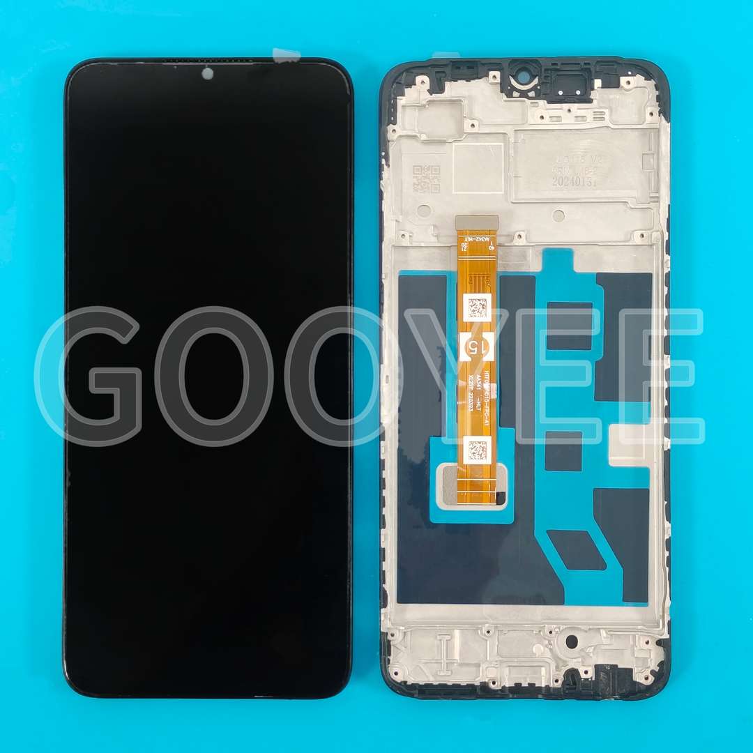 LCD DISPLAY FOR OPPO A18 BLACK WITH FRAME ORG