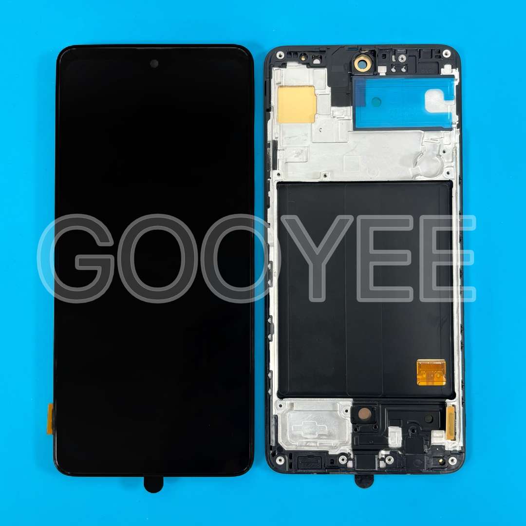 LCD DISPLAY FOR SAMSUNG A515 GALAXY A51 BLACK WITH FRAME OLED