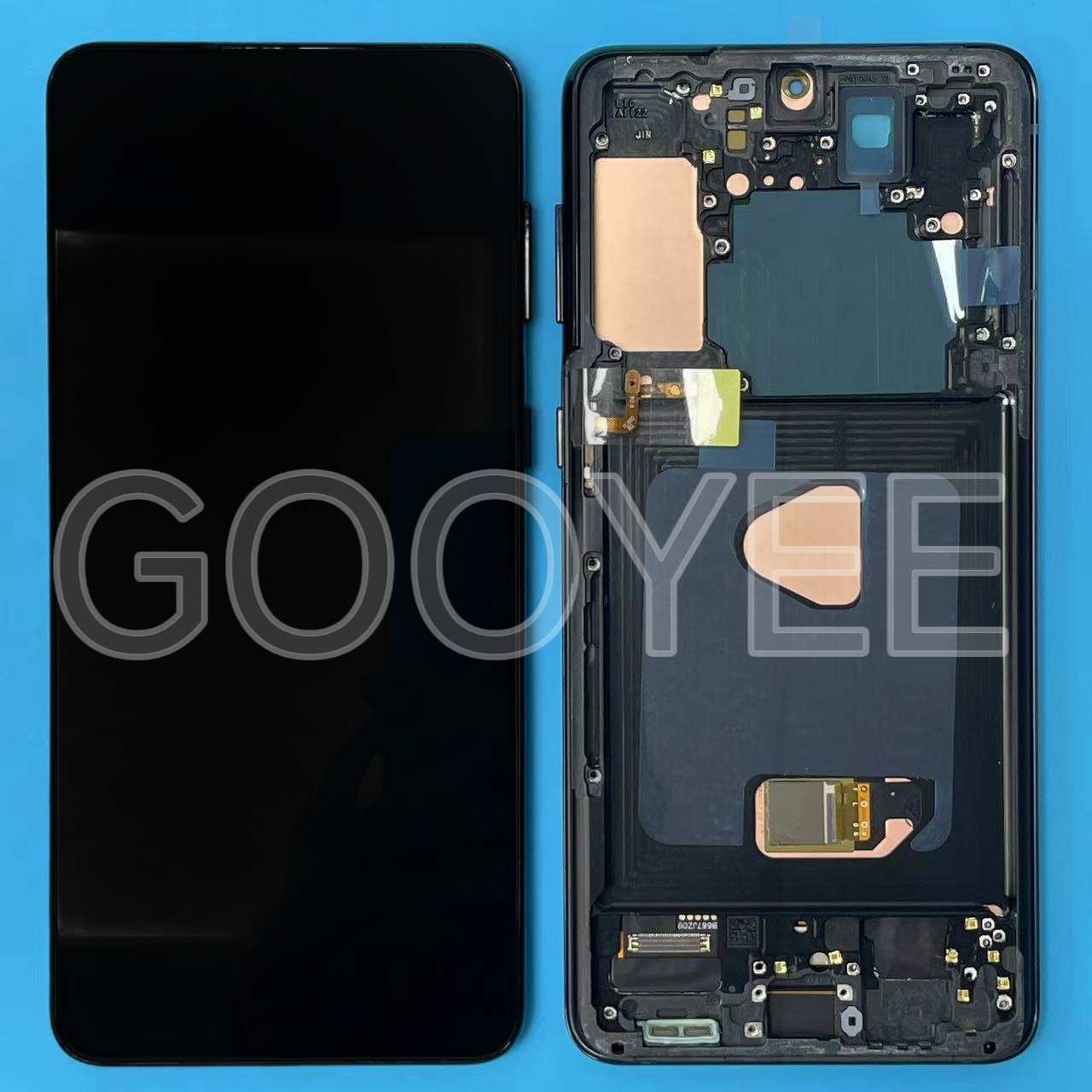 LCD DISPLAY FOR SAMSUNG S21 GALAXY G991 BLACK WITH FRAME OLED