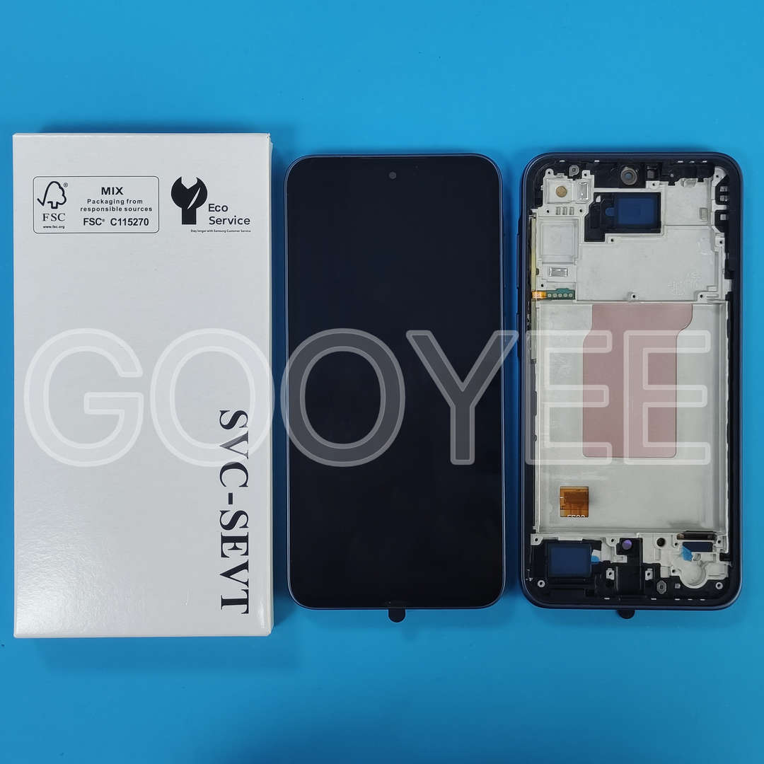 LCD DISPLAY FOR SAMSUNG A35 GALAXY A356 BLACK WITH FRAME OLED 