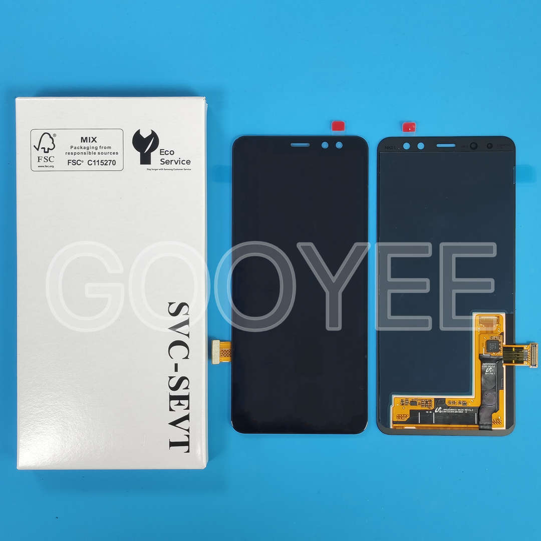 LCD DISPLAY FOR SAMSUNG A530 GALAXY A8 2018 BLACK OLED