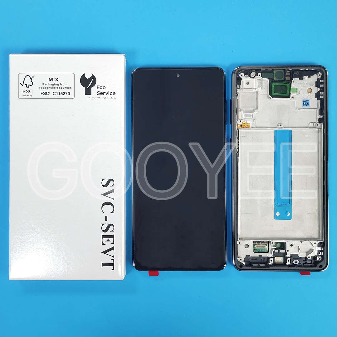 LCD DISPLAY FOR SAMSUNG A73 5G GALAXY A736  BLACK WITH FRAME OLED