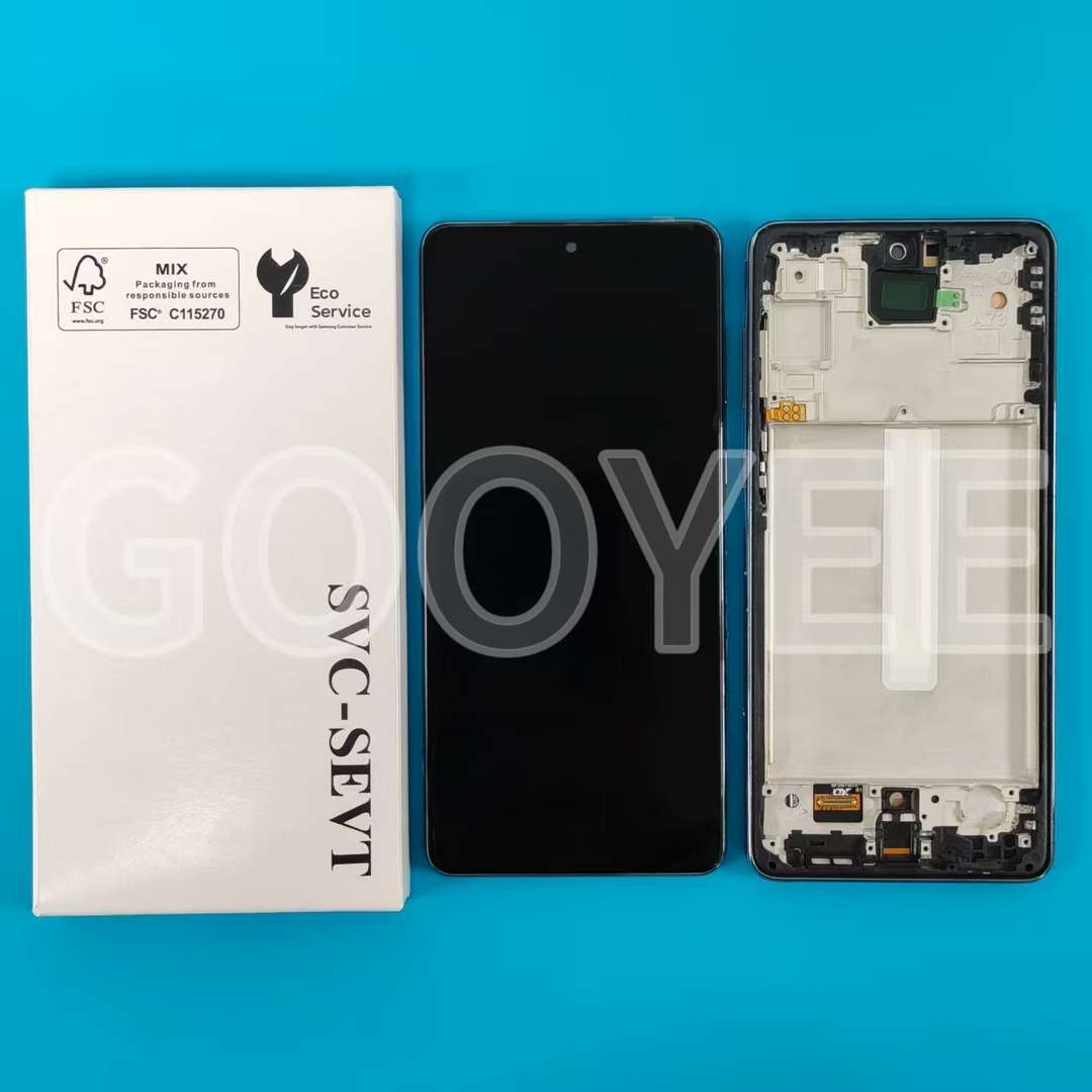 LCD DISPLAY FOR SAMSUNG A73 5G GALAXY A736 BLACK WITH FRAME TFT