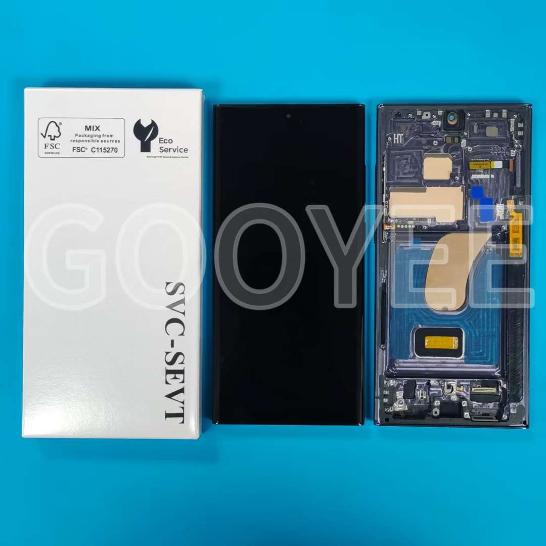 LCD DISPLAY FOR SAMSUNG S23 ULTRA GALAXY S918 BLACK WITH FRAME OLED