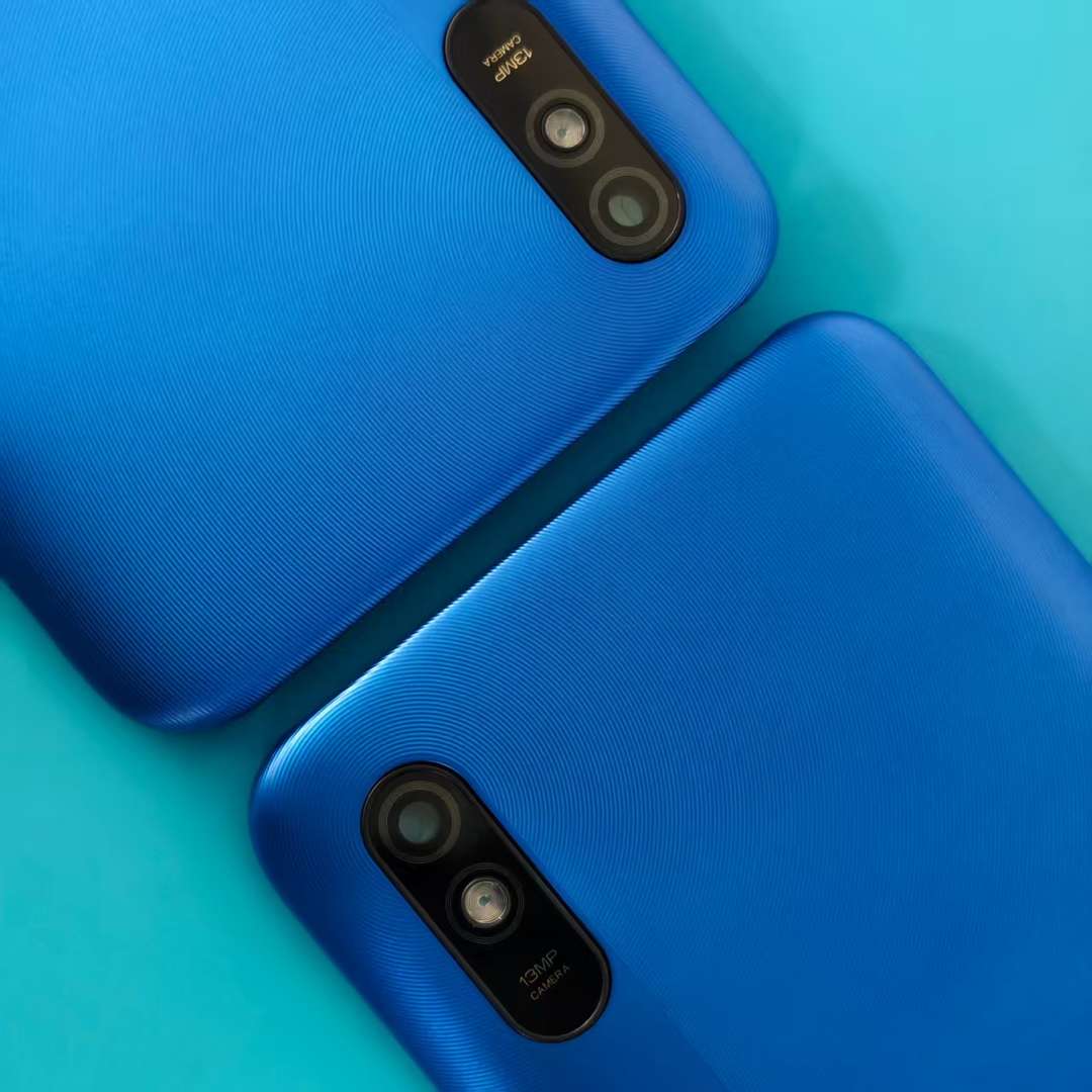 BACK PART WITH CAMERA GLASS FOR REDMI 9A MOONLIGHT BLUE ORG