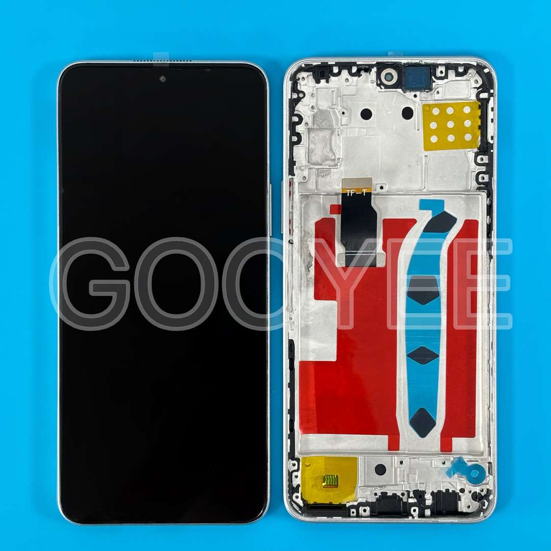 LCD DISPLAY FOR HUAWEI HONOR X8 SILVER WITH FRAME ORG