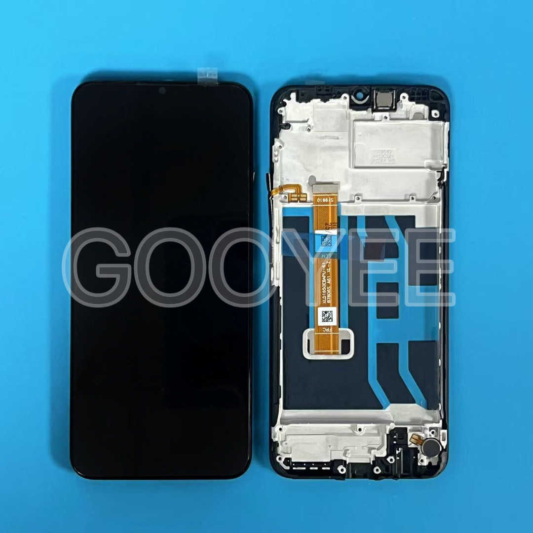 LCD DISPLAY FOR OPPO REALME C21Y BLACK WITH FRAME ORG