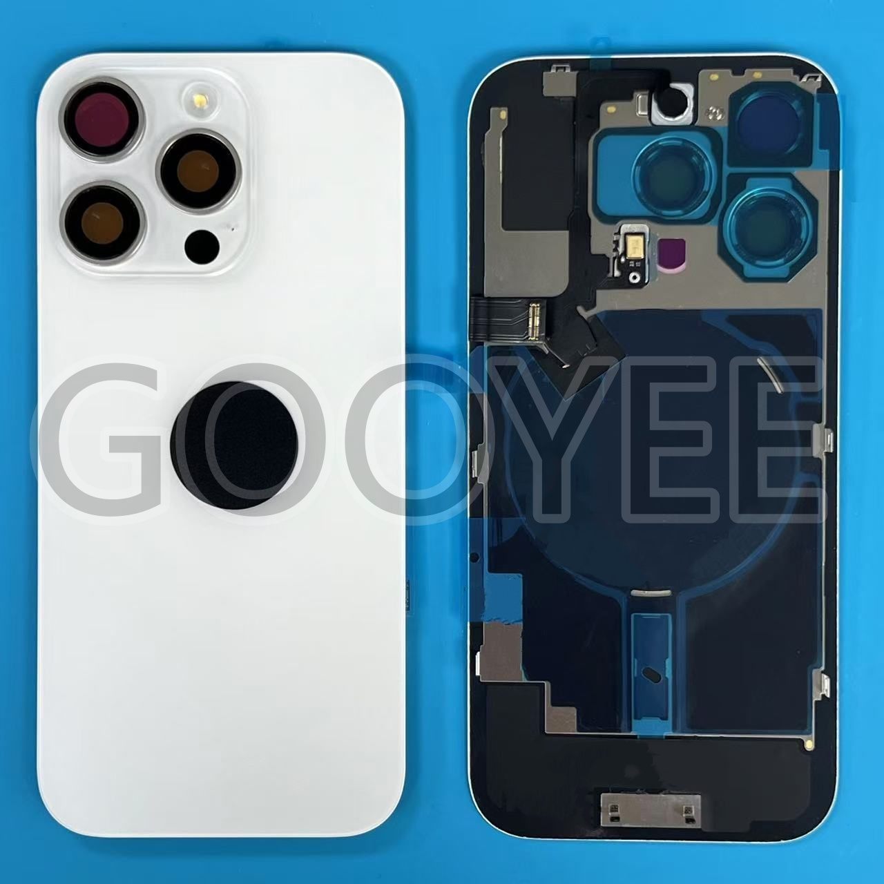 BACK PART FOR IPHONE 16 PRO WHITE WITH NFC FLEX ORG