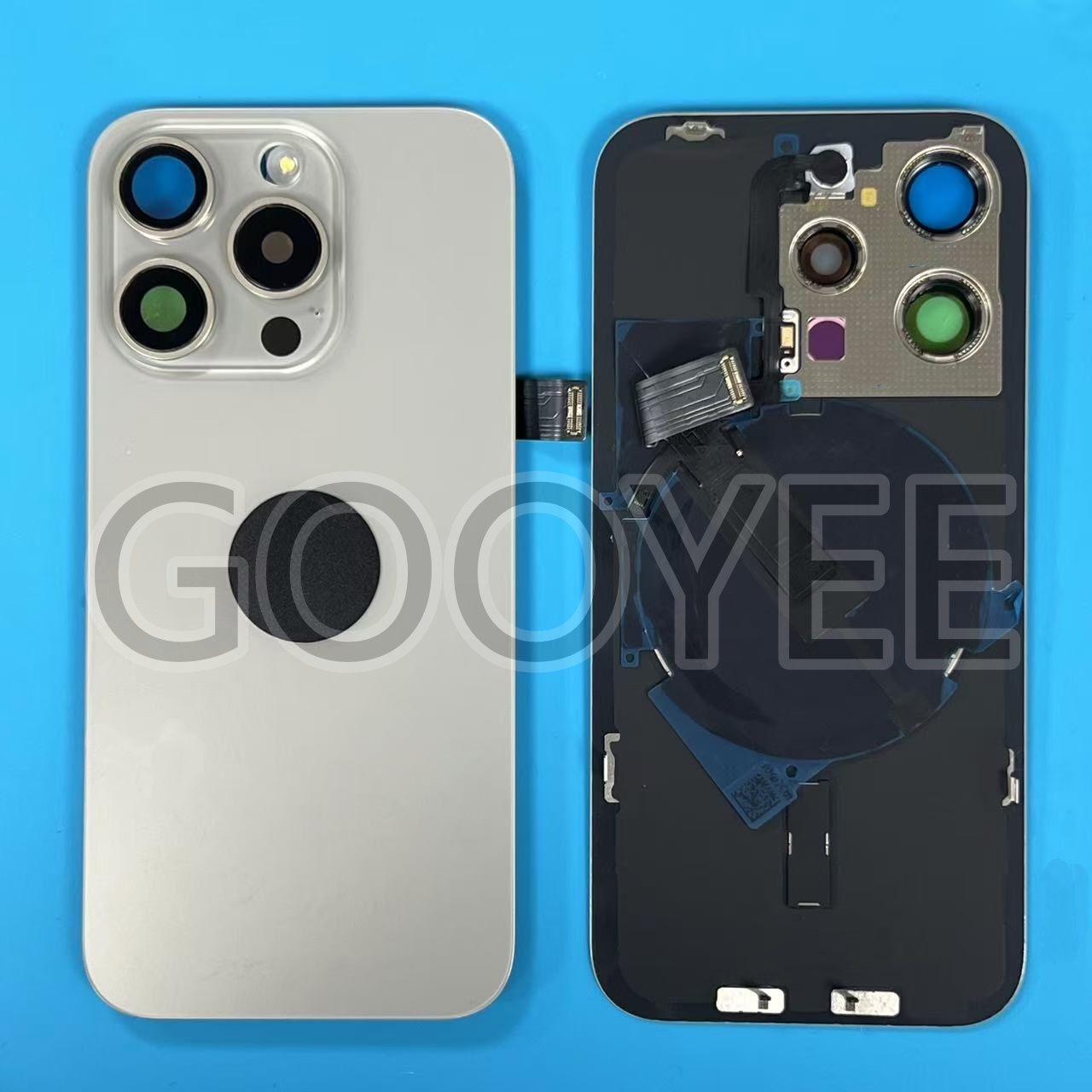 BACK PART FOR IPHONE 15 PRO NATURAL WITH NFC FLEX ORG