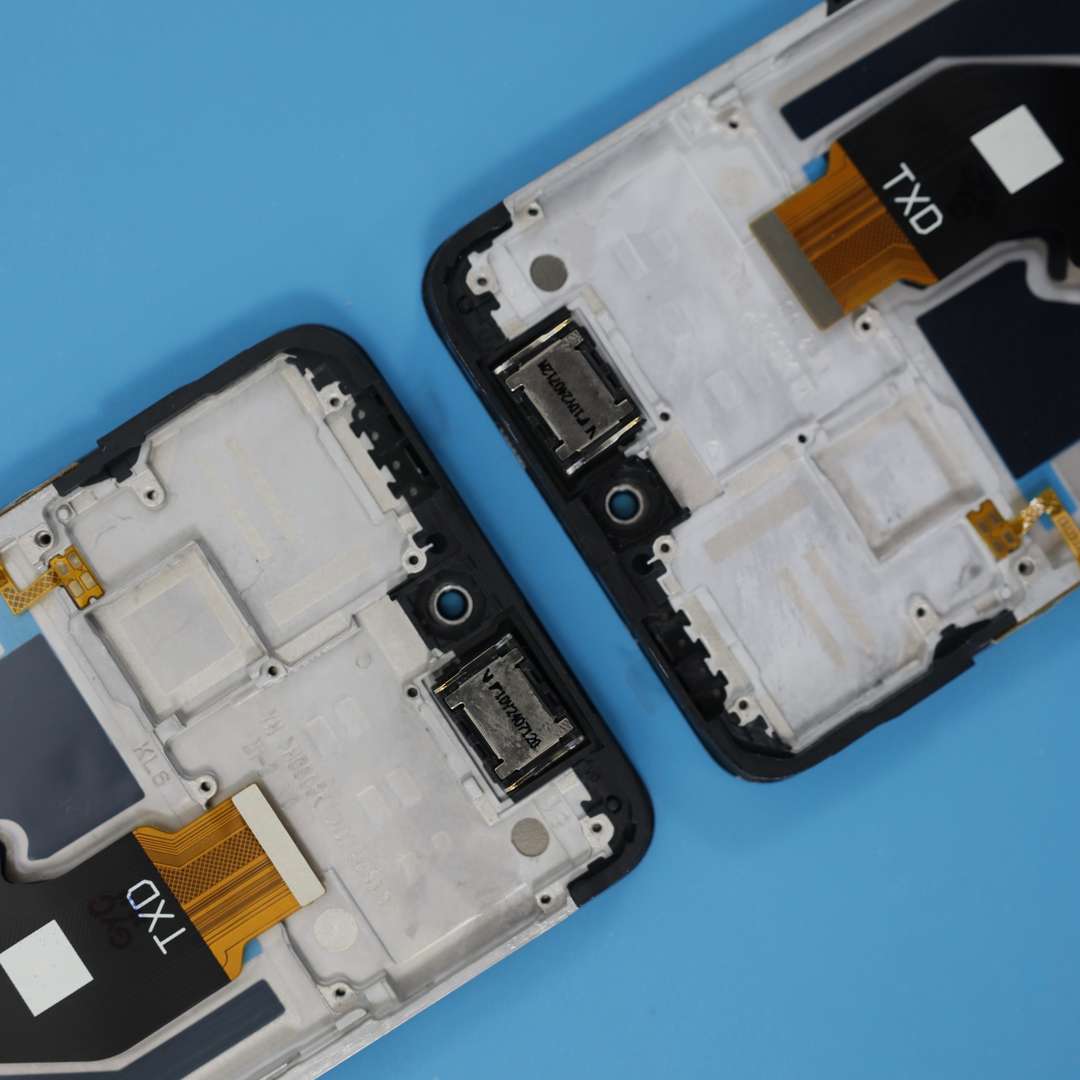 LCD DISPLAY FOR TECNO SPARK 30 BLACK WITH FRAME ORG