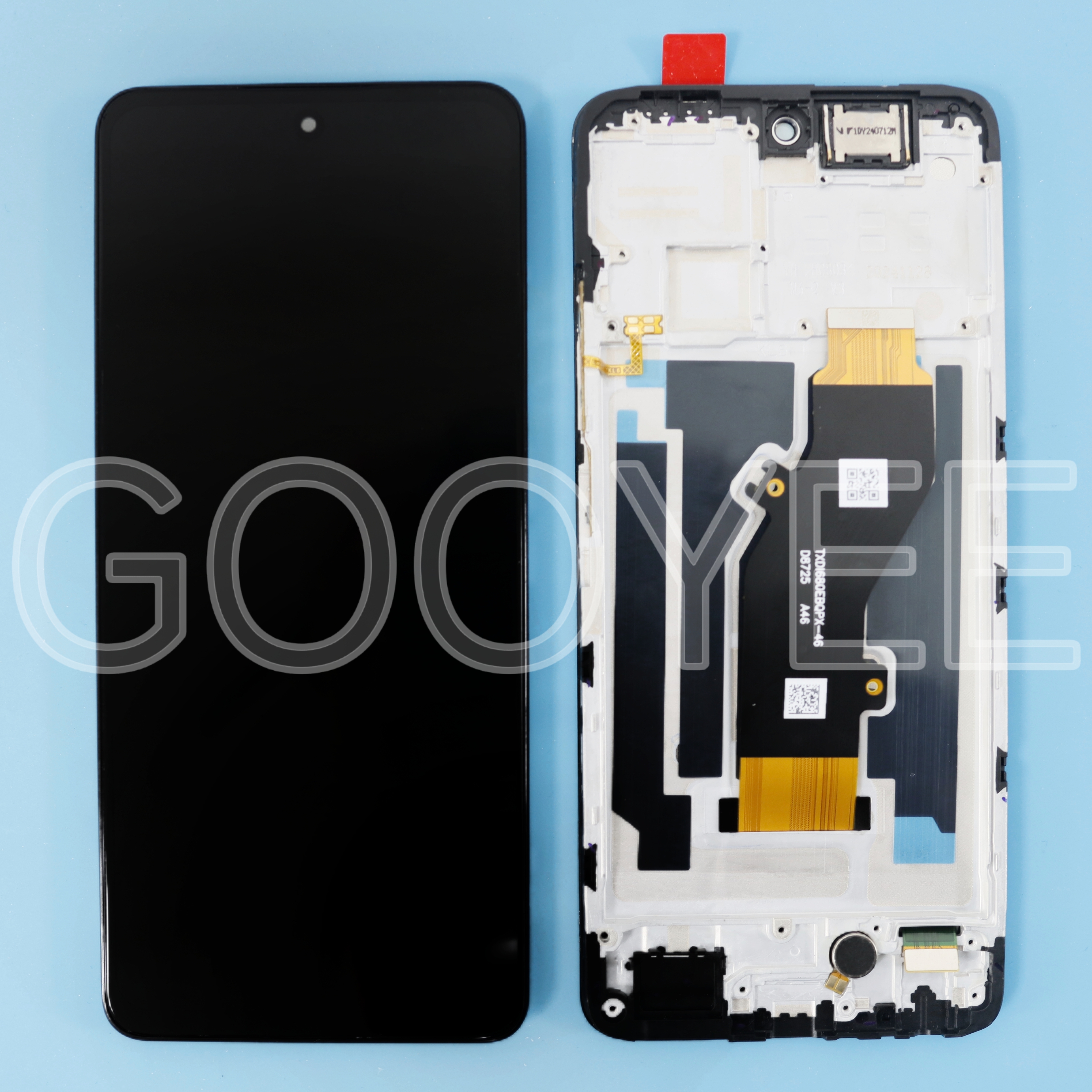 LCD DISPLAY FOR TECNO SPARK 30 BLACK WITH FRAME ORG