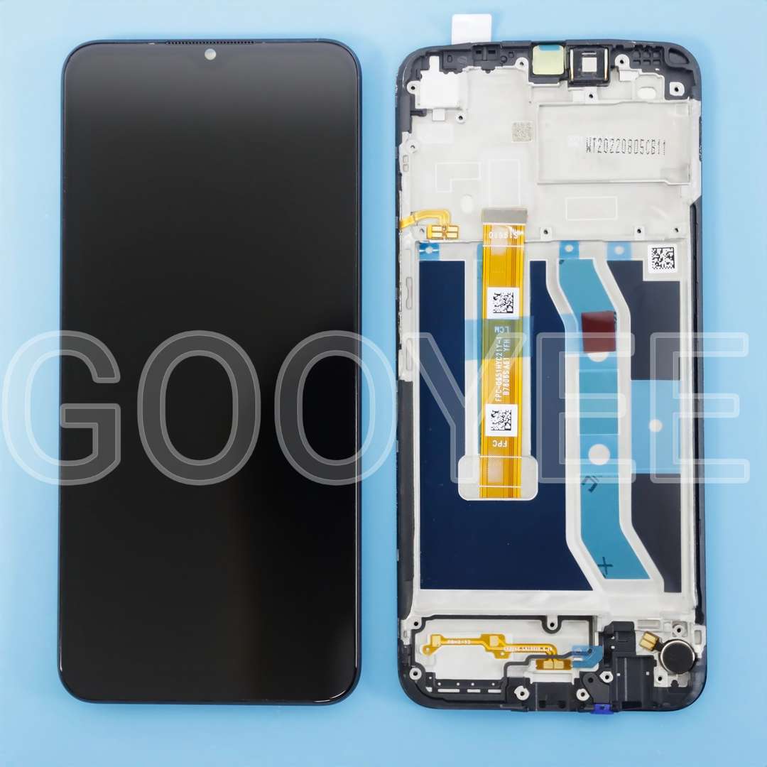 LCD DISPLAY FOR OPPO REALME C20Y BLACK WITH FRAME ORG