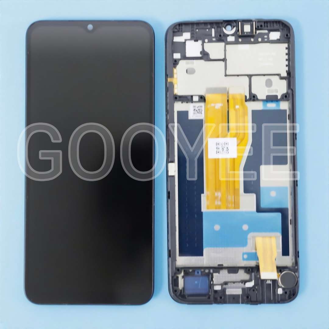 LCD DISPLAY FOR OPPO REALME C30S BLACK WITH FRAME ORG
