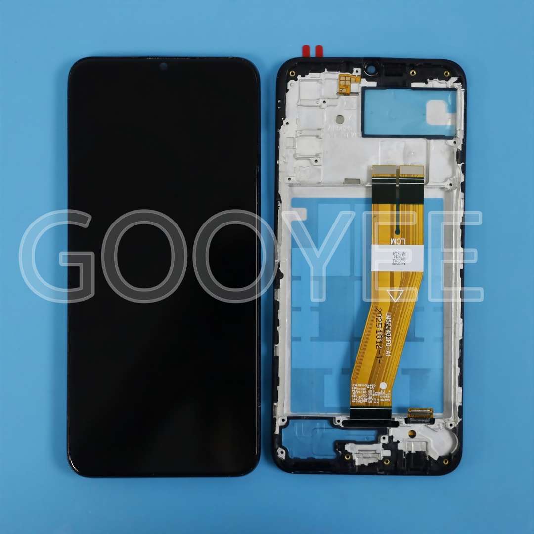 LCD DISPLAY FOR SAMSUNG A03S BLACK WITH FRAME ORG