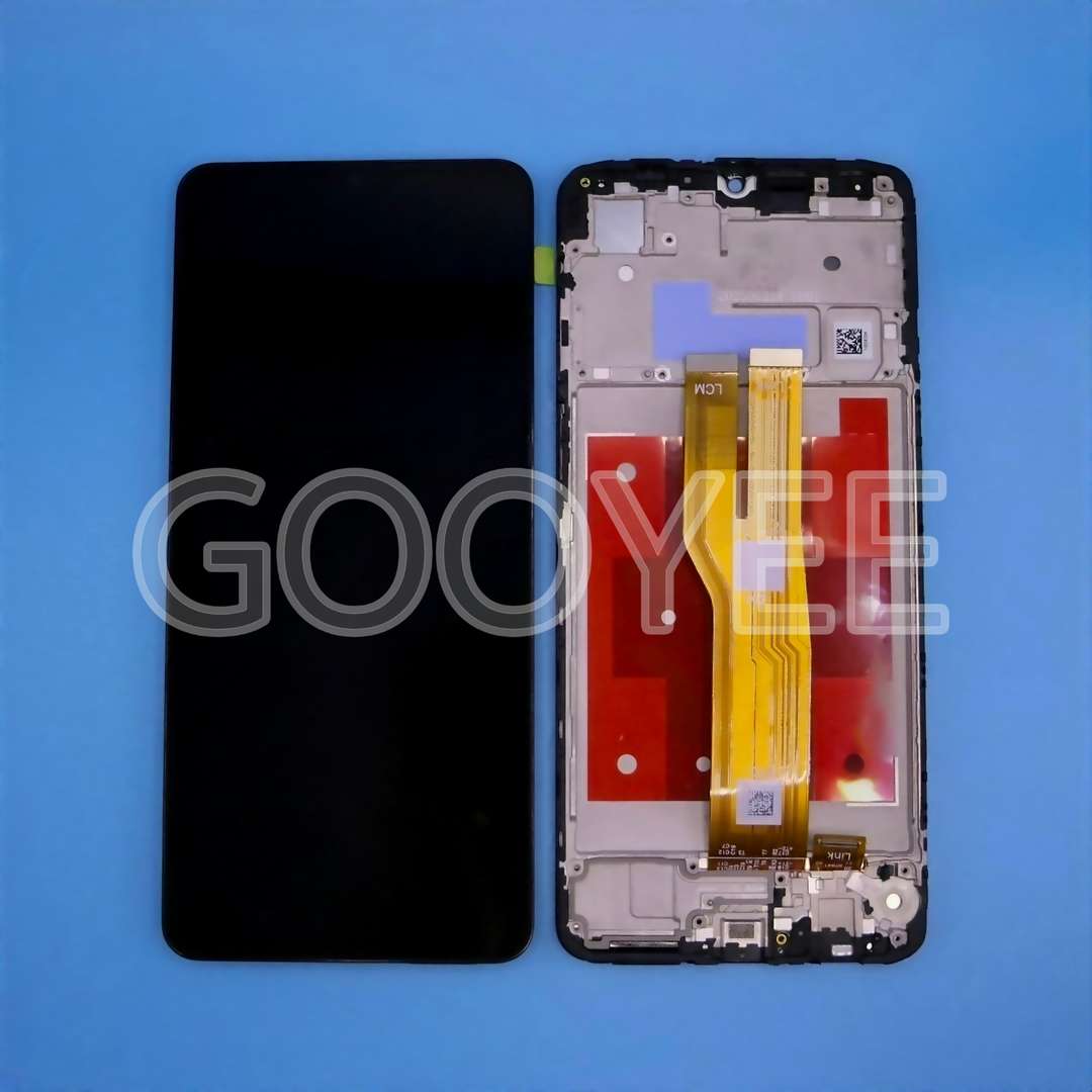 LCD DISPLAY FOR SAMSUNG A07 GALAXY A075 BLACK WITH FRAME FULL ORG