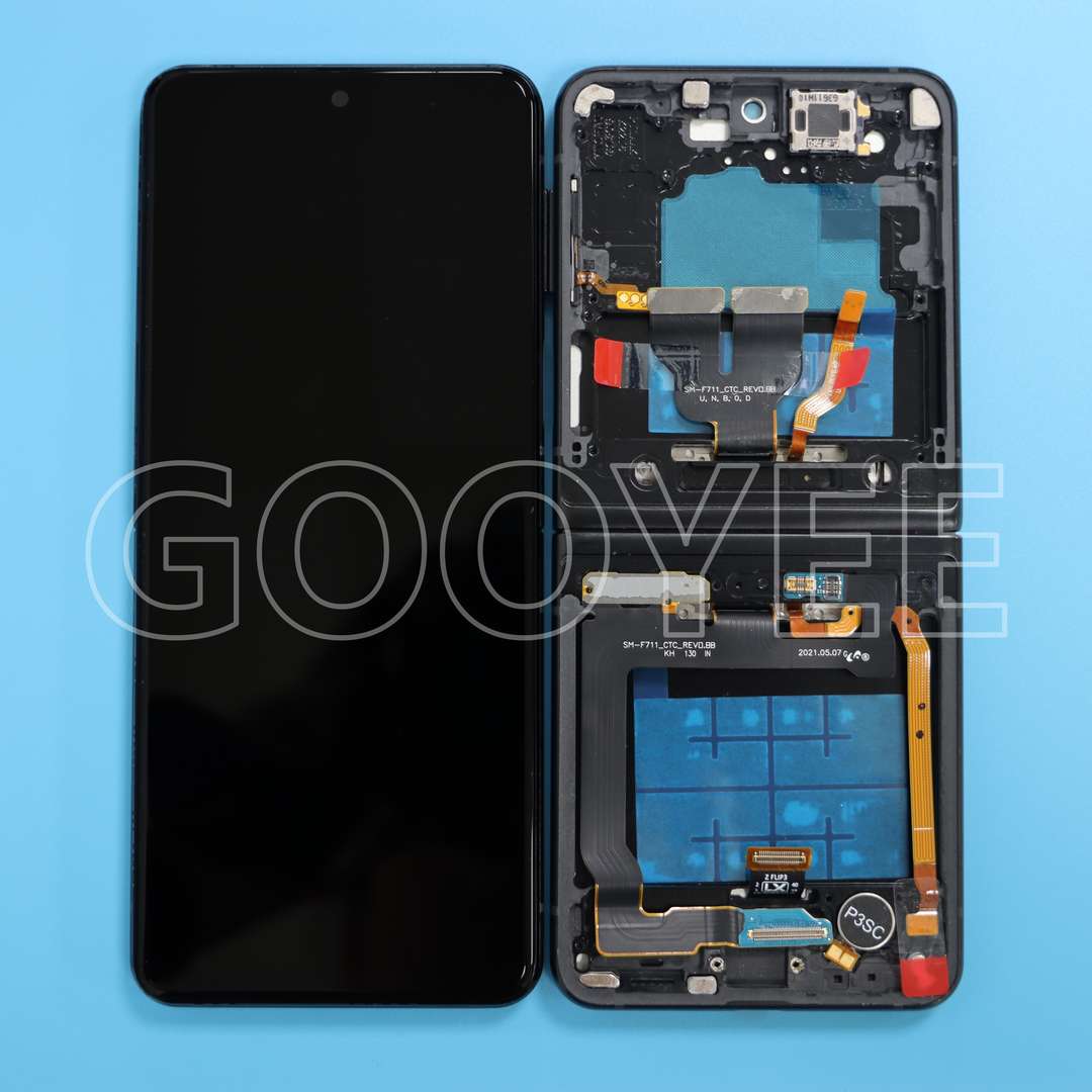 LCD DISPLAY FOR SAMSUNG Z FLIP 3 GALAXY F711 BLACK WITH FRAME TFT
