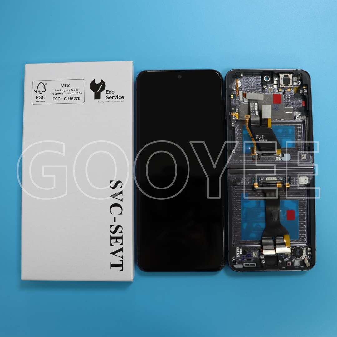 LCD DISPLAY FOR SAMSUNG Z FLIP 5 GALAXY F731 BLACK WITH FRAME TFT