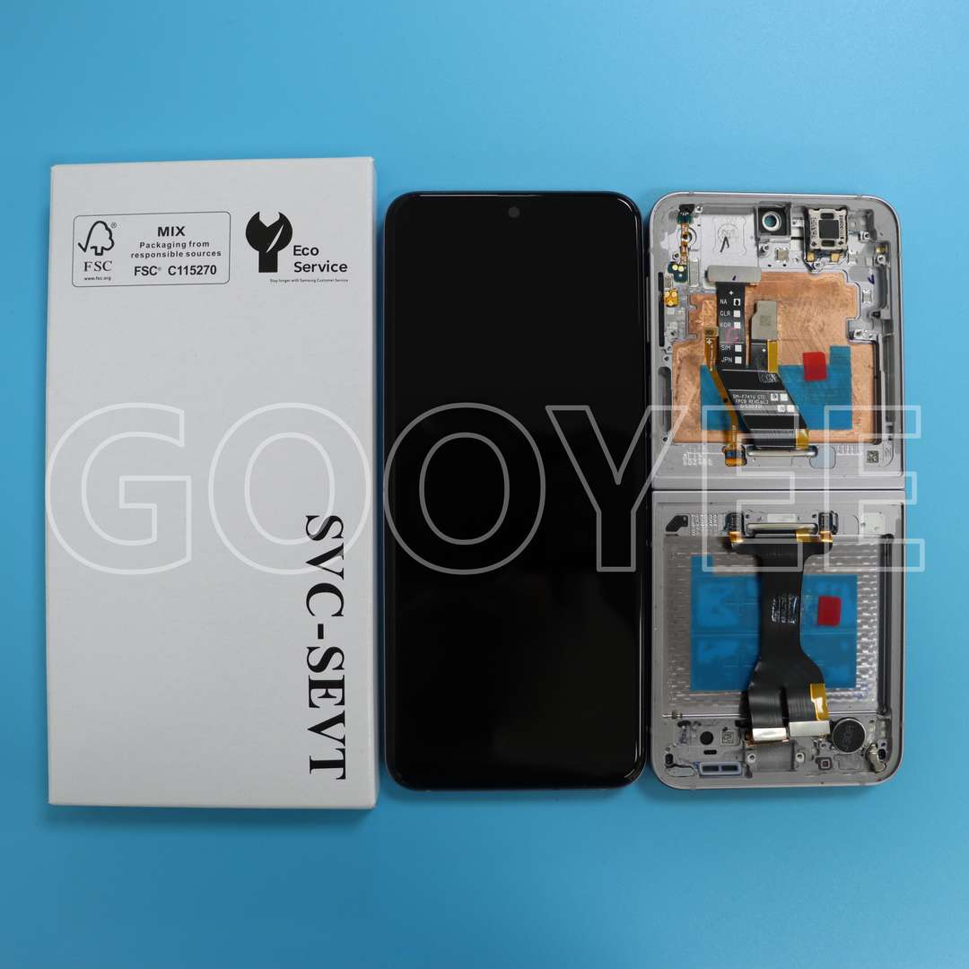 LCD DISPLAY FOR SAMSUNG Z FLIP 6 GALAXY F741 SILVER WITH FRAME TFT