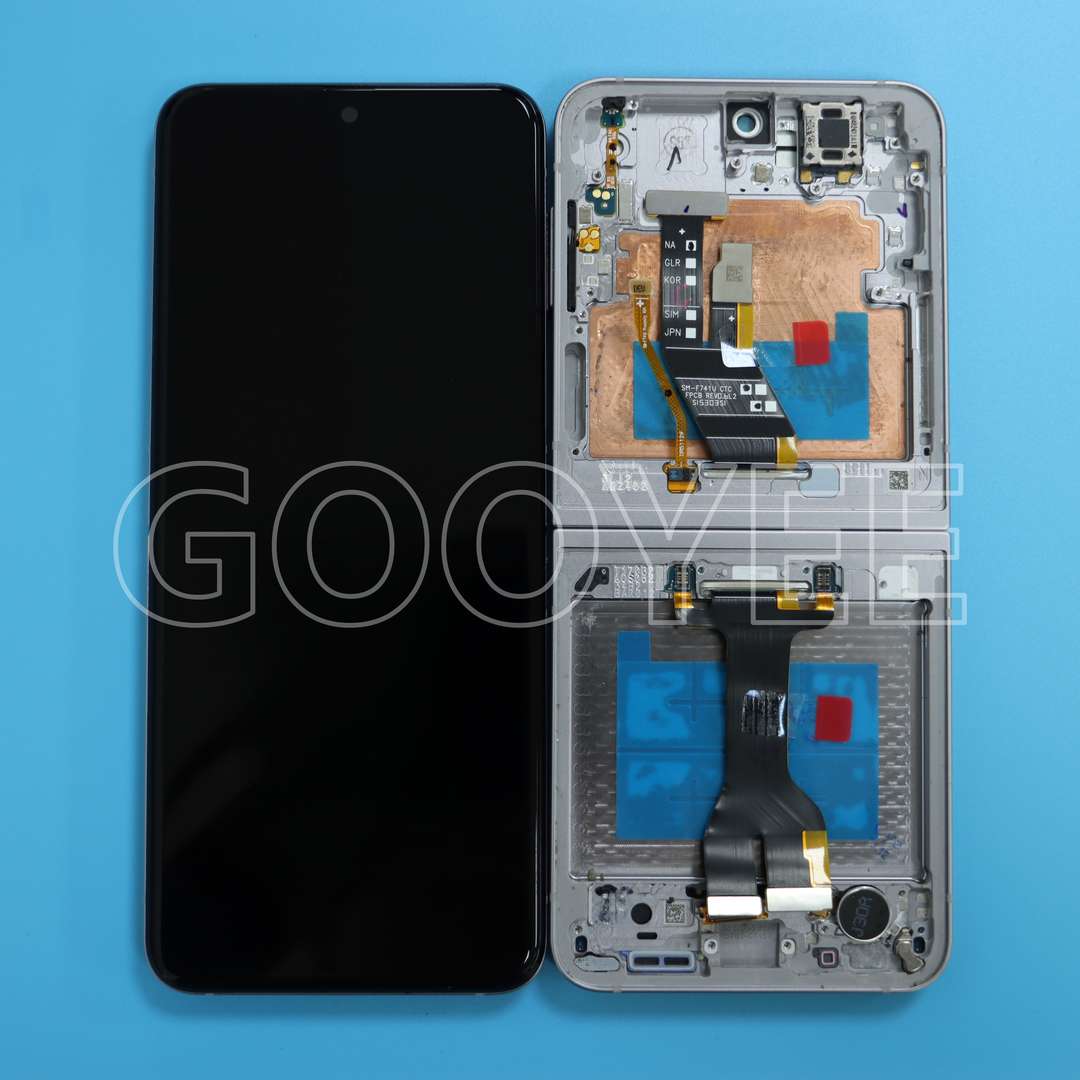LCD DISPLAY FOR SAMSUNG Z FLIP 6 GALAXY F741 SILVER WITH FRAME TFT