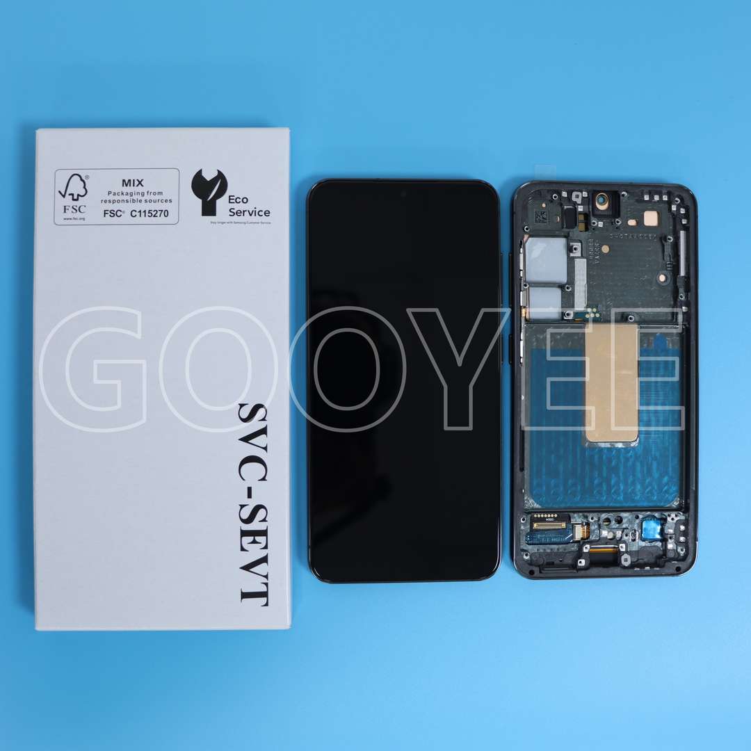 LCD DISPLAY FOR SAMSUNG S23 GALAXY S911 GREEN WITH FRAME OLED