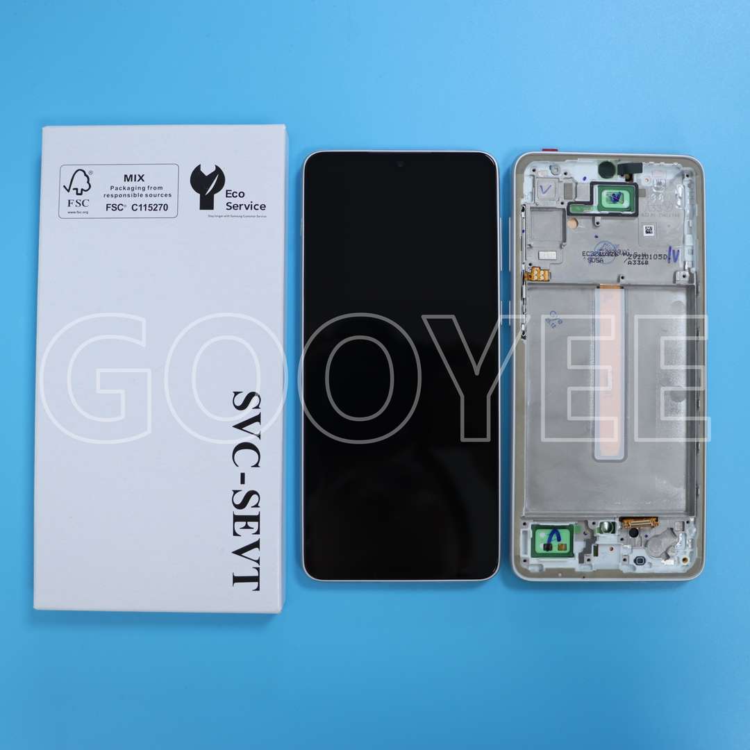 LCD DISPLAY FOR SAMSUNG A33 5G GALAXY A336 SILVER WITH FRAME OLED