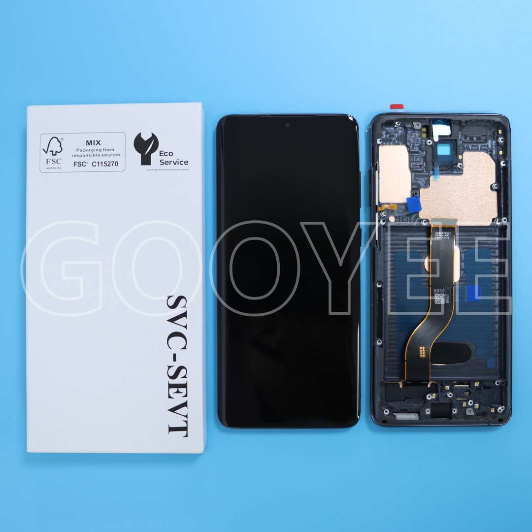 LCD DISPLAY FOR SAMSUNG S20 PLUS GALAXY G985 BLACK WITH FRAME OLED