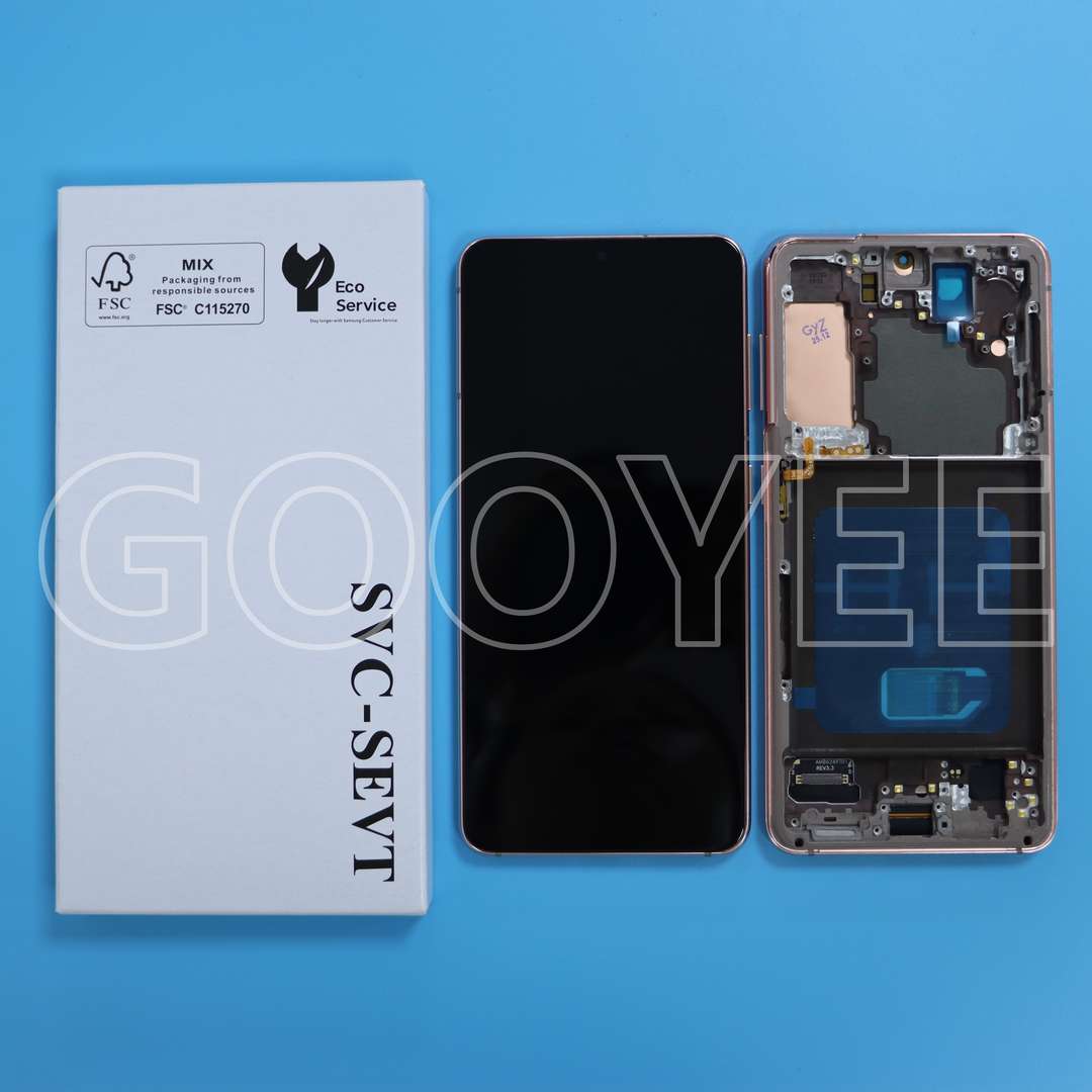 LCD DISPLAY FOR SAMSUNG S21 GALAXY G991 VIOLET WITH FRAME OLED