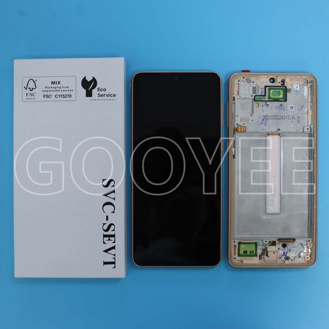 LCD DISPLAY FOR SAMSUNG A33 5G GALAXY A336 GOLDEN WITH FRAME OLED